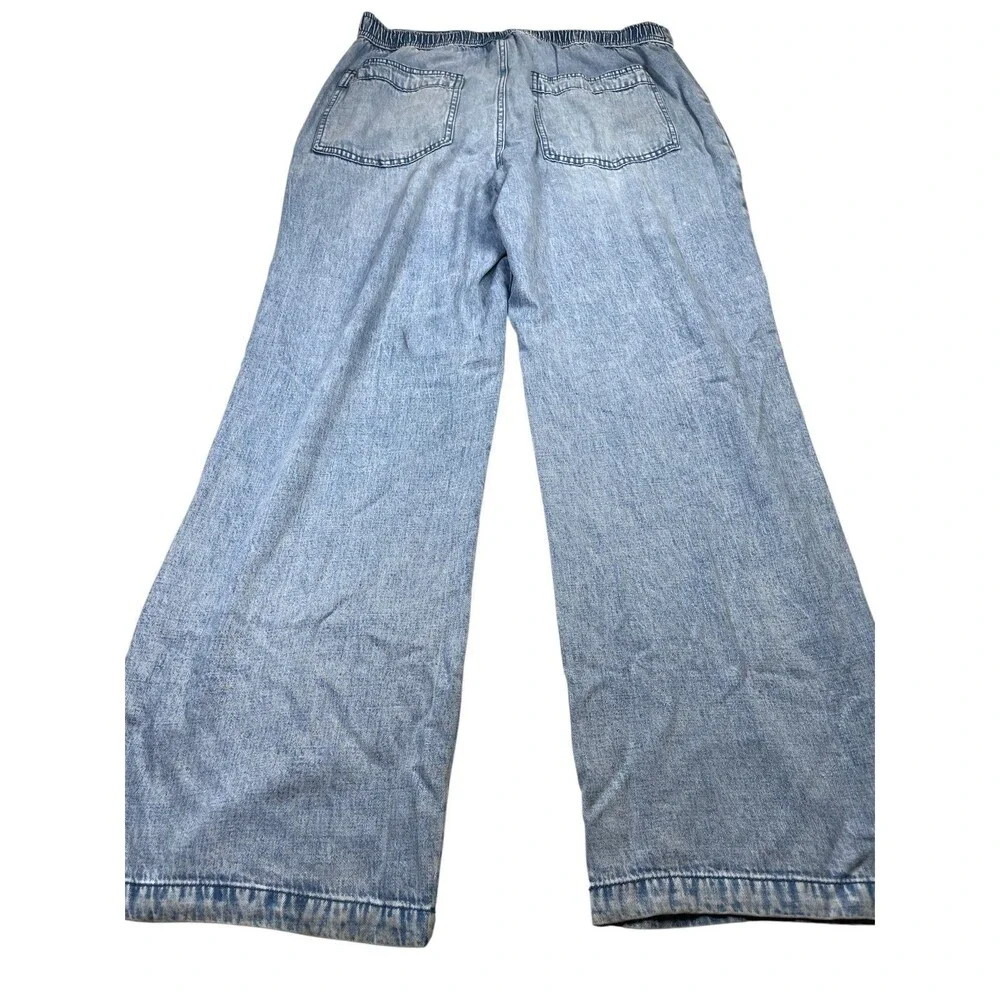 Sincerely Jules Jeans Womens 9 x 29 Blue Denim Lyocell Pockets Mid-Rise Wide Leg
